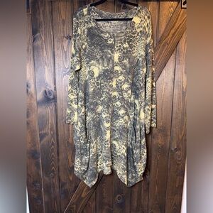 Unbranded Made In Italy Leopard Animal Print Midi Dress Tunic
